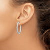 Sterling Silver CZ 2.25mm Hinged Hoops