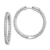 Sterling Silver CZ 2.25mm Hinged Hoops