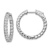 Sterling Silver CZ 2.5mm Hinged Hoops