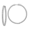 Sterling Silver 3mm CZ Hinged Hoops