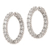 Sterling Silver 3.75mm CZ Hinged Hoops