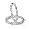 Sterling Shimmer Sterling Silver Rhodium-plated 50 Stone 3.75mm CZ In and Out Round Hinged Hoop Earrings
