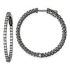 Sterling Silver CZ 2mm Hinged Hoops