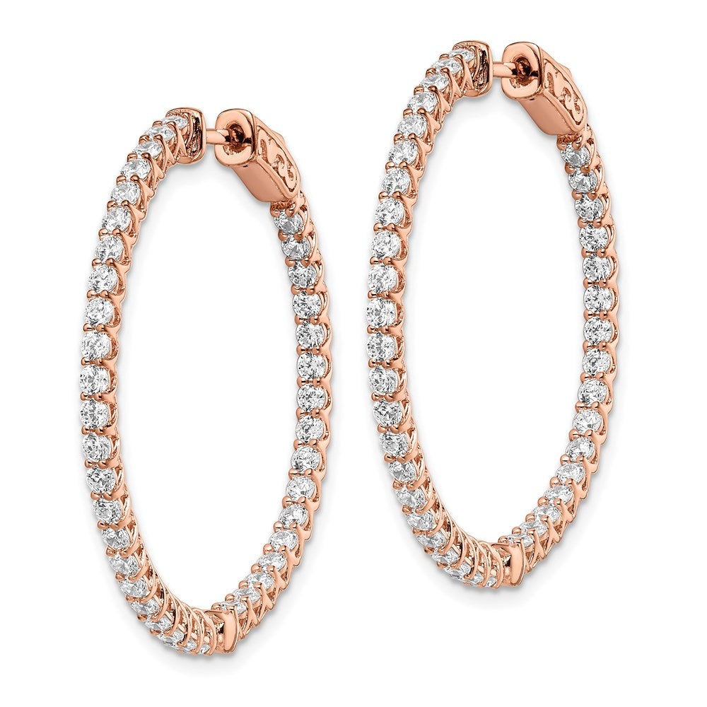 Sterling Silver CZ 2mm Hinged Hoops