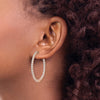 Sterling Silver CZ 2mm Hinged Hoops