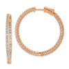 Sterling Silver CZ 2mm Hinged Hoops