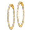 Sterling Silver CZ 2mm Hinged Hoops