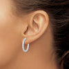 Sterling Silver 2.5mm CZ Hinged Hoops