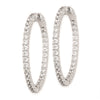 Sterling Silver 2.5mm CZ Hinged Hoops