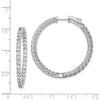 Sterling Silver 2.5mm CZ Hinged Hoops