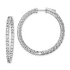 Sterling Silver 2.5mm CZ Hinged Hoops
