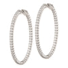 Sterling Silver CZ 2mm Hinged Hoops