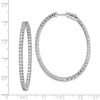 Sterling Silver CZ 2mm Hinged Hoops