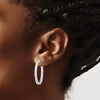 Sterling Silver 3mm CZ Hinged Hoops