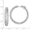 Sterling Silver 3mm CZ Hinged Hoops