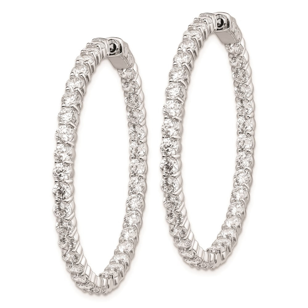 Sterling Silver 3mm CZ Hinged Hoops