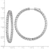 Sterling Silver 3mm CZ Hinged Hoops