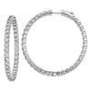 Sterling Silver 3mm CZ Hinged Hoops