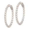 Sterling Silver 2.7mm CZ Hinged Hoops