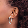 Sterling Silver 2.7mm CZ Hinged Hoops
