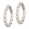 Sterling Silver 3.5mm CZ Hinged Hoops