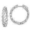 Sterling Silver 3.5mm CZ Hinged Hoops