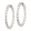 Sterling Silver 3.5mm CZ Hinged Hoops