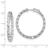 Sterling Silver 3.5mm CZ Hinged Hoops