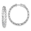 Sterling Silver 3.5mm CZ Hinged Hoops