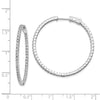 Sterling Silver CZ 1.6mm Hinged Hoops