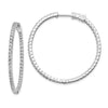 Sterling Silver CZ 1.6mm Hinged Hoops