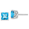 Sterling Silver Rhodium-plated Gemstone Earrings