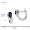 Sterling Silver Diamond and Gemstone Hinged Earring