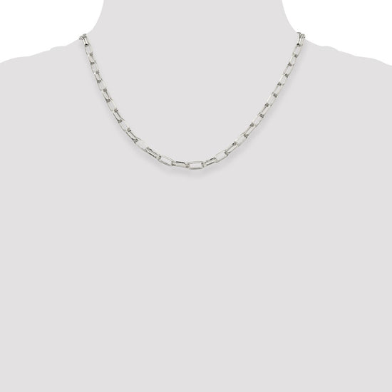 Sterling Silver 5mm Elongated Open Link Chain