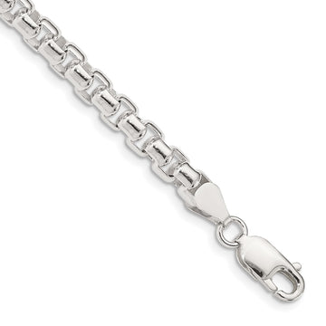 Sterling Silver 5.2mm Round Box Chain