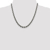 Sterling Silver Antiqued Diamond-Cut Elongated Open Link Chain