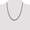 Sterling Silver Antiqued Diamond-Cut Elongated Open Link Chain