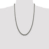 Sterling Silver Antiqued Diamond-Cut Elongated Open Link Chain