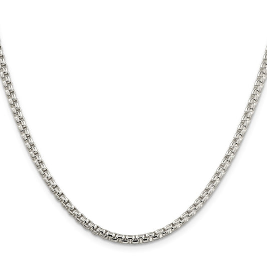 Sterling Silver 3.6mm Round Box Chain