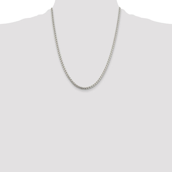 Sterling Silver 3.6mm Round Box Chain