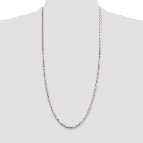 Sterling Silver 3.6mm Round Box Chain