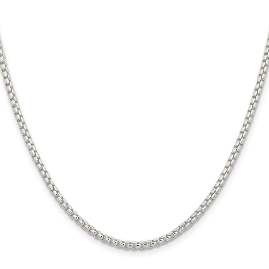 Sterling Silver 2.6mm Round Box Chain
