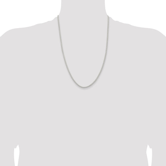 Sterling Silver 2.6mm Round Box Chain
