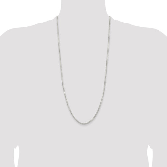 Sterling Silver 2.6mm Round Box Chain