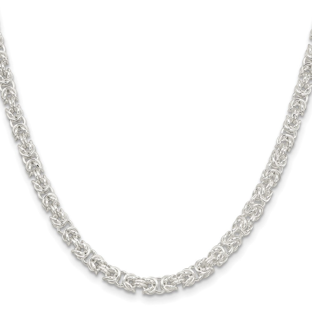 Sterling Silver Rounded Byzantine Chain