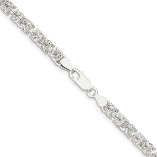 Sterling Silver Rounded Byzantine Chain