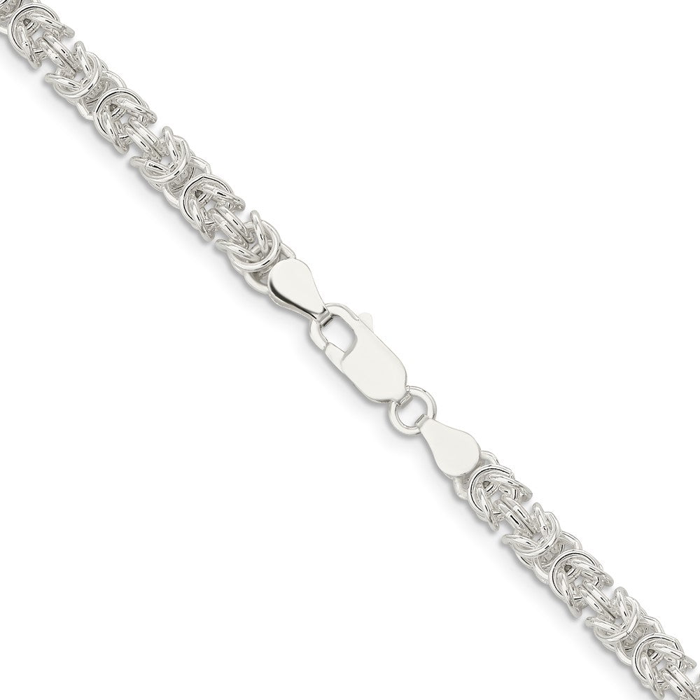 Sterling Silver Rounded Byzantine Chain