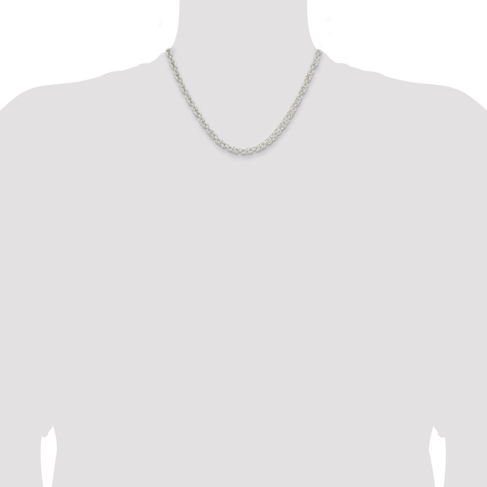 Sterling Silver Rounded Byzantine Chain