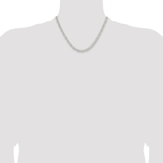 Sterling Silver Rounded Byzantine Chain