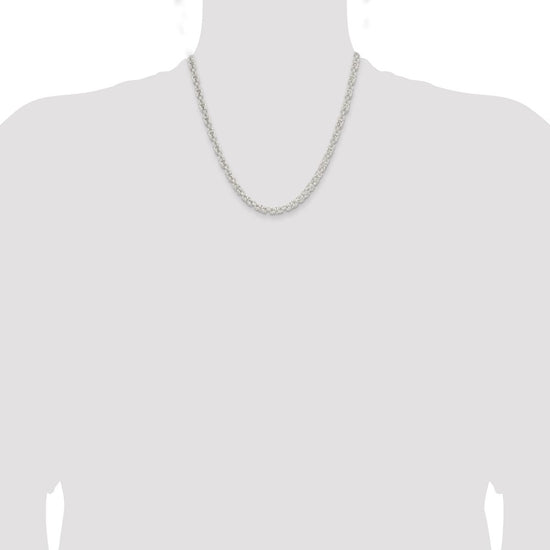 Sterling Silver Rounded Byzantine Chain